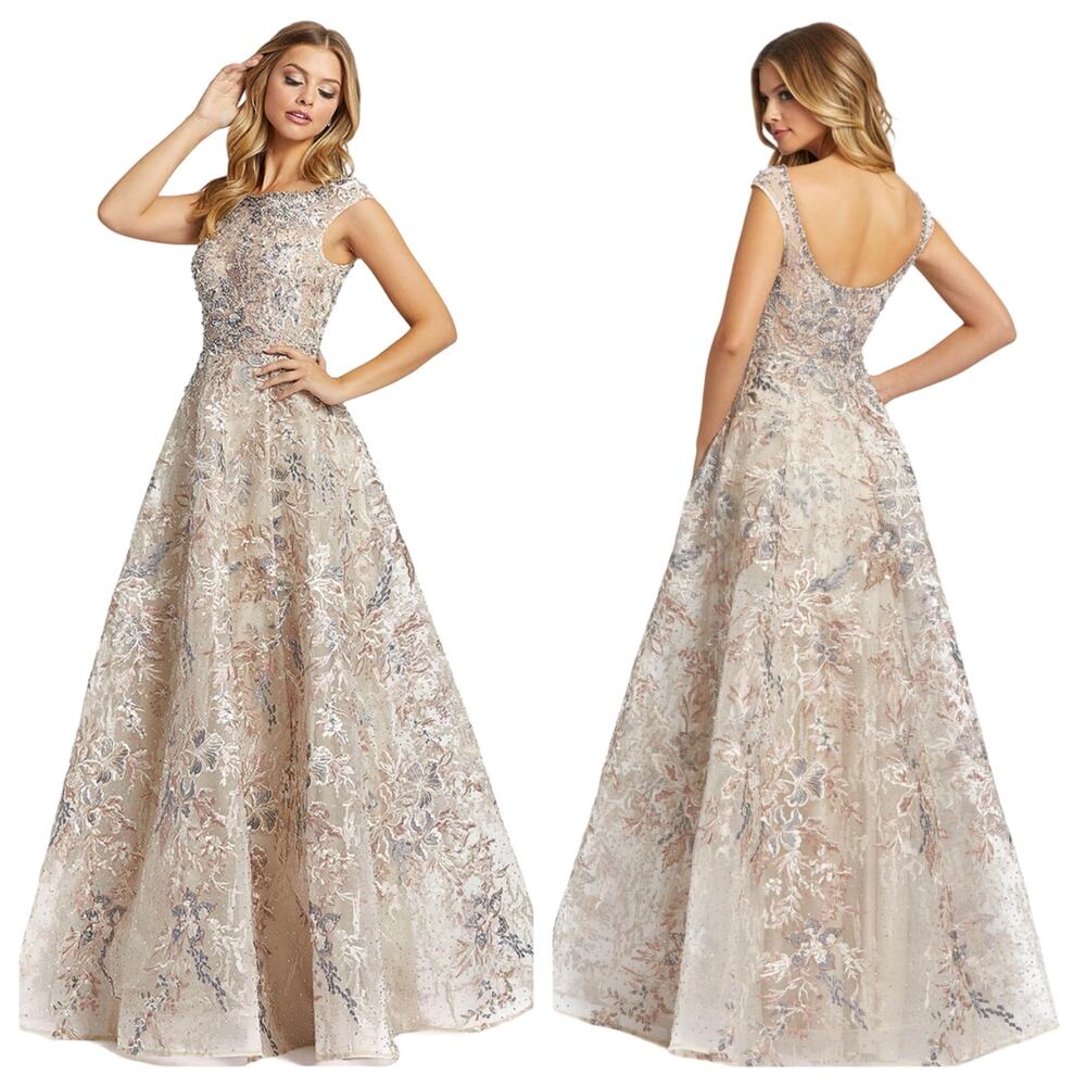 Mac Duggal Embroidered & Embellished Ball Gown Dress Multi Nordstrom Size 16 NWT